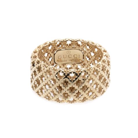 gucci diamantissima ring ebay|Gucci Diamantissima 18k Gold Band Ring .